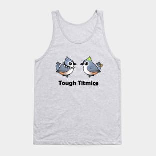 Funny Cartoon Tufted Tough Titmice Birds Tank Top